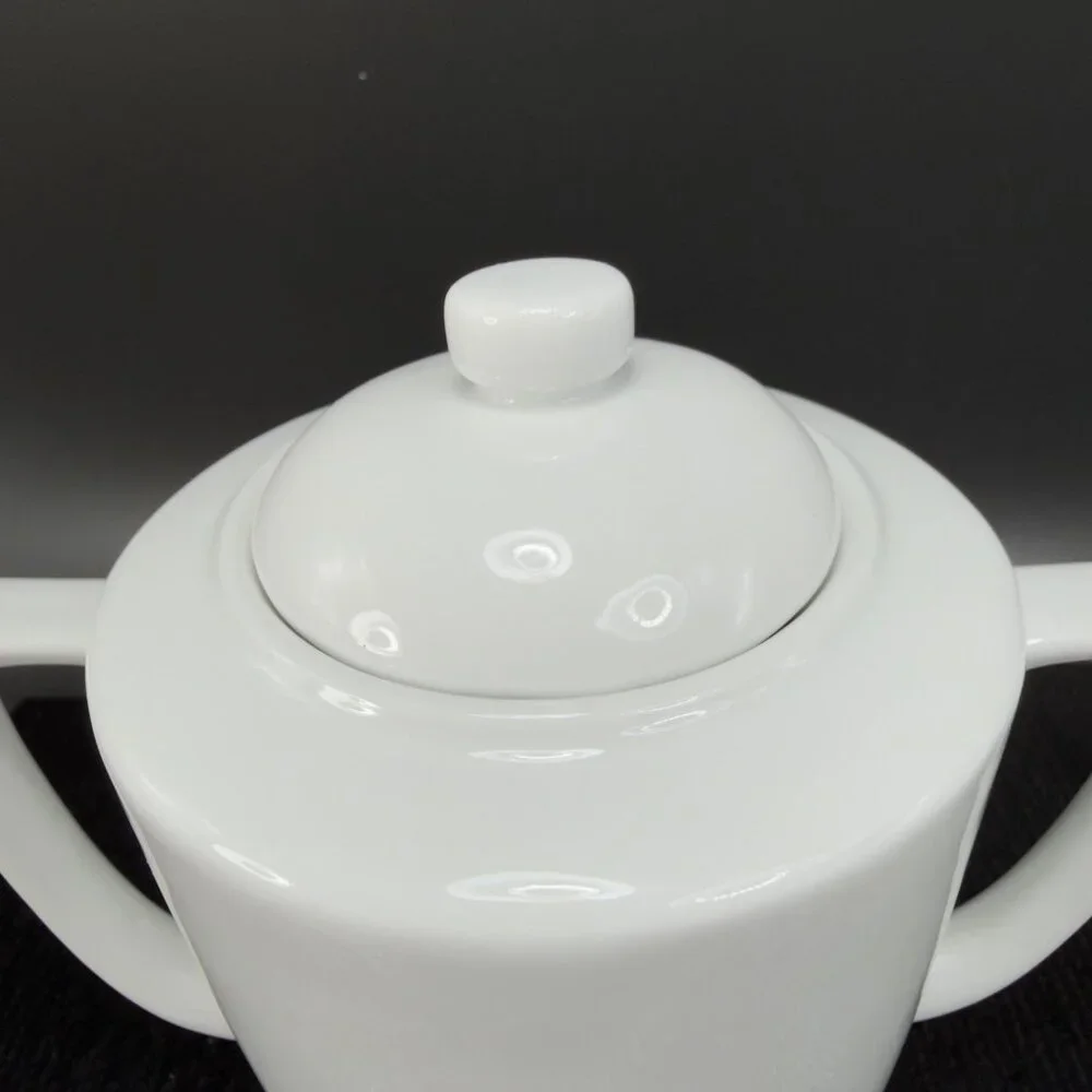 Restoration Hardware RH‎ Sugar Bowl Container White Porcelain With Lid Ceramic